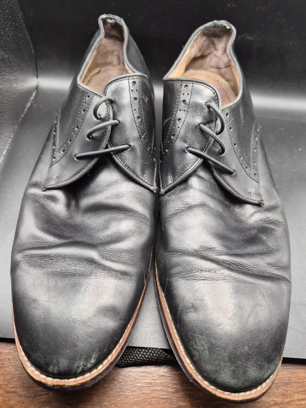Johnson And Murphy Classic Men's Black Leather Dress Shoes